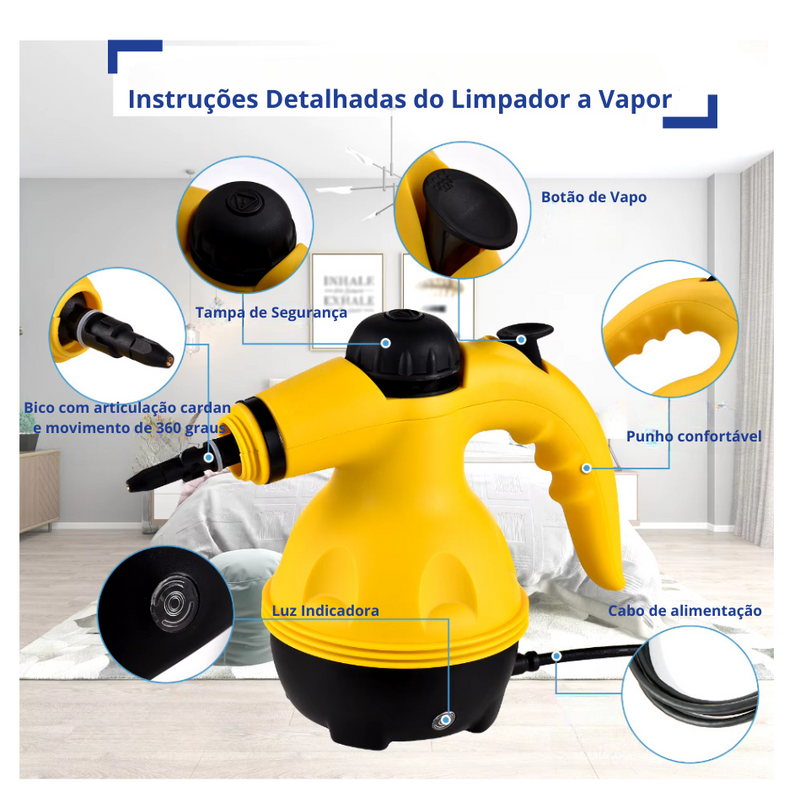 VaporFlex 3.0 - Limpeza Rápida e Eficiente com Vapor